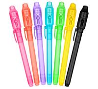 OFFCUP Penna A Inchiostro Invisibile, 7pezzi Penna Invisibile, Magica Con Luce UV per Scrivere Messaggi Segreti, Regali per Feste di Compleanno e Feste per Bambini (Normale)