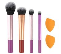 OFFCUP Set Pennelli Trucco, 4 Set di Pennelli e 2 Spugne Blender Beauty, Premium Synthetic Pennelli Trucco, Set Pennelli Make Up per Fondazione Cipria Ombretto Fard