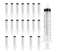 OFFCUP Siringa di Plastica, 20Pcs 10ml Siringhe senza Ago, Siringhe in plastica riutilizzabili, Siringa Dosatrice per Alimentazione Piccoli Animali Domestici, Pittura Artistica, Colla Applicatore