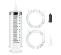 OFFCUP Siringa di Plastica, 250ml Siringhe senza Ago, Siringhe in Plastica Riutilizzabili con Catetere, Siringa Dosatrice per Piccoli Animali Domestici, Pittura Artistica (Non Medico)