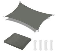 OFFCUP Tenda Parasole, 2 x 3 M Vela Ombreggiante Impermeabile, Vela de SombraTriangular, Protezione Solare Respirante Anti UV, per Esterno, Giardino, Terrazzo, Balcone, Patio (Gris)