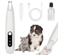 OFFCUP Trimmer Elettrico per Piede per Animali, Tagliacapelli per Cani, Tosatrice per Gatti Elettrico Forbici, per Tagliare i Peli del Cane Intorno a Zampe, Orecchie, Occhi, Viso (Bianco)