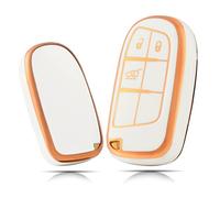 OFFCURVE Custodia Chiavi Auto Guscio Chiave, Cover Chiave Copri Chiavi Telecomando 3/4/5 Tasti Adatto per Jeep Grand Cherokee Renegade Compass Chrysler Dodge Journey Challenger Charger Ram Fiat 500X