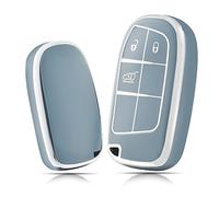OFFCURVE Custodia Chiavi Auto Guscio Chiave, Cover Chiave Copri Chiavi Telecomando 3/4/5 Tasti Adatto per Jeep Grand Cherokee Renegade Compass Chrysler Dodge Journey Challenger Charger Ram Fiat 500X