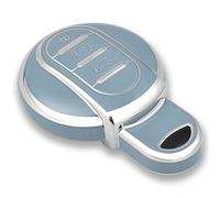 OFFCURVE Custodia Chiavi Auto Guscio Chiave, Cover Chiave Copri Chiavi Telecomando 3/4 Tasti Adatto per BMW Mini Cooper S D SD One F54 F55 F56 F57 F60 R55 R56 R57 R58 R59 R60 Cabrio Clubman Countryman