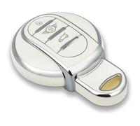 OFFCURVE Custodia Chiavi Auto Guscio Chiave, Cover Chiave Copri Chiavi Telecomando 3/4 Tasti Adatto per BMW Mini Cooper S D SD One F54 F55 F56 F57 F60 R55 R56 R57 R58 R59 R60 Cabrio Clubman Countryman