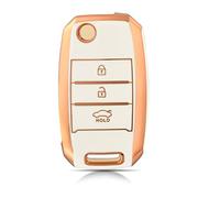 OFFCURVE Custodia Chiavi Auto Guscio Chiave, Cover Chiave Copri Chiavi Telecomando 3 Tasti Adatto per Kia Sportage Rio Sorento Carens Optima Soul Picanto Forte Cerato Ceed Venga Cadenza Carnival K3 K5