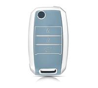 OFFCURVE Custodia Chiavi Auto Guscio Chiave, Cover Chiave Copri Chiavi Telecomando 3 Tasti Adatto per Kia Sportage Rio Sorento Carens Optima Soul Picanto Forte Cerato Ceed Venga Cadenza Carnival K3 K5
