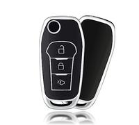 OFFCURVE Custodia Chiavi Auto Guscio Chiave, Cover Chiave Copri Chiavi Telecomando Adatto per Ecosport Edge Explorer Everest Escape Fiesta Focus Fusion Titanium Galaxy Kuga Mondeo Puma Tourneo Custom