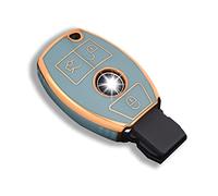 OFFCURVE Porta Chiavi Guscio Chiave Smart, Copri Chiave Cover Chiave TPU Custodia Protettiva Chiave Auto 2/3 Tasti per Mercedes Benz Class A B C E ML CL CLA CLE CLK GLA GLC GLE GLK AMG A203 W211 W245