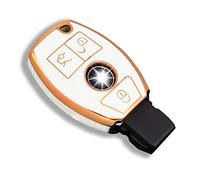 OFFCURVE Porta Chiavi Guscio Chiave Smart, Copri Chiave Cover Chiave TPU Custodia Protettiva Chiave Auto 2/3 Tasti per Mercedes Benz Class A B C E ML CL CLA CLE CLK GLA GLC GLE GLK AMG A203 W211 W245