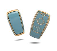 OFFCURVE Porta Chiavi Guscio Chiave Smart, Copri Chiave Cover Chiave TPU Custodia Protettiva Chiave Auto 3 Tasti per Mercedes Benz Class A B C E G S CLA CLE CLS GLA GLC GLE GLK Up