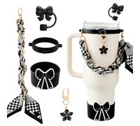 OFFCURVE Stanley Cup Accessori Set (5 Pezzi) - Protezione in Silicone Inclusa, Compatibile con Bottiglie d'Acqua Stanley da 12 oz e 24 oz