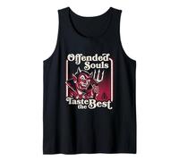 Offended Souls assaggia Il miglior Diavolo Umorismo Scuro retrò Vintage Canotta