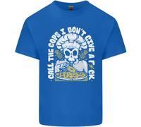Offensiva Pizza che Mangia Teschio Chef Uomo Cotone T-Shirt