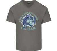 Offensiva Tartaruga Ambiente Climate Change Uomo Scollo A V Cotone T-Shirt