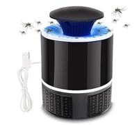 offershop Lampada Anti Ammazza Uccidi Zanzare Insetti Zanzariera Elettrica Antizanzare Trappola Luce LED UV Viola Vortice Succhia Attrae Zanzara USB Casa Campeggio Ufficio (Nero)