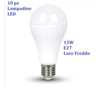 Offerta 10 lampadine LED 15W = 100W goccia A65 Bianco freddo