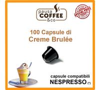 OFFERTA -15% : 100 capsule cialde CREME BRULE' - compatibili NESPRESSO