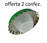 offerta 2 conf di tappo corona da 200 pz Bidules alto chiuso. Oro rosso e verde