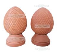Offerta 2 Pigne Pigna h 40 in Terracotta ceramica terminale colonna coppia