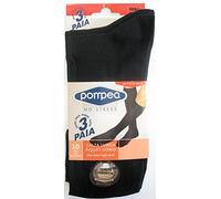 OFFERTA 3 PAIA calze lunghe uomo Pompea no stress in Microfibra 39/42 Colore Nero