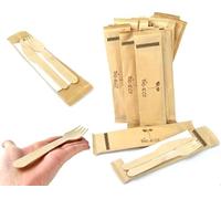 OFFERTA 300 Bis Posate usa e getta In legno Forchetta Coltello e Tovagliolo IMBUSTATI singolarmente, resistenti, sicuri anche per bambini, monouso totalmente biodegradabile