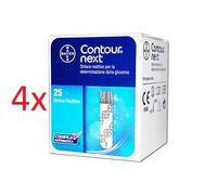 OFFERTA 4 CONTOUR NEXT BAYER DA 25 -TOT 100 STRISCE REATTIVE GLICEMIA