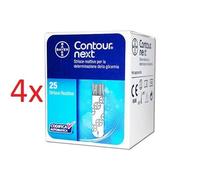 OFFERTA 4 CONTOUR NEXT BAYER DA 25 -TOT 100 STRISCE REATTIVE GLICEMIA SCAD 07/26