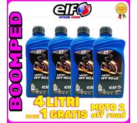 OFFERTA 4 LITRI ELF OLIO MOTORE MISCELA 2T TOTAL ELF MOTO 2 OFFROAD 04ET07