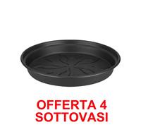 OFFERTA 4 SOTTOVASO GREEN BASICS SAUCER 45CM LIVING BLACK ELHO