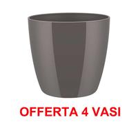 OFFERTA 4 VASO BRUSSELS DIAMOND ROUND 16CM OYSTER PEARL ELHO