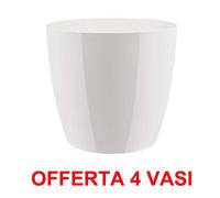 OFFERTA 4 VASO BRUSSELS DIAMOND ROUND 16CM WHITE ELHO