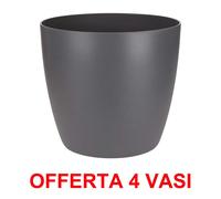 OFFERTA 4 VASO BRUSSELS ROUND MINI 10,5CM ANTHRACITE ELHO