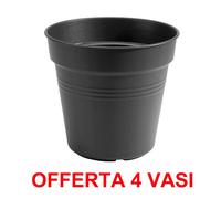 OFFERTA 4 VASO GREEN BASICS GROWPOT 17CM LIVING BLACK ELHO
