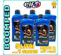 OFFERTA 5 LITRI ELF OLIO MOTORE MISCELA 2T TOTAL ELF MOTO 2 OFFROAD 05ET07