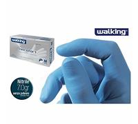 OFFERTA 5 PACCHI GUANTI AREXONS NITRILE NERO/ARANCIO SPESSORATI 50PZ TG M/L/XL