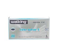 OFFERTA 5 PACCHI GUANTI AREXONS NITRILE NERO/ARANCIO SPESSORATI 50PZ TG M/L/XL