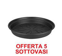 OFFERTA 5 SOTTOVASO GREEN BASICS SAUCER 14CM LIVING BLACK ELHO