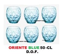 OFFERTA 6 BICCHIERE cl.50 ORIENTE ACQUA COOLER COOL BLU ACQUA DOF
