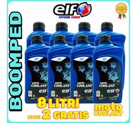 OFFERTA 8 LITRI ELF MOTO COOLANT LIQUIDO RADIATORE REFRIGERANTE MOTO 08ET06