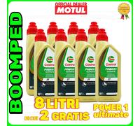 OFFERTA 8 LITRI OLIO CASTROL POWER 1 RACING ULTIMATE 2T MOTO SCOOTER 08CS03