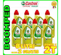 OFFERTA 8 LITRI OLIO CASTROL POWER 1 RACING ULTIMATE 2T MOTO SCOOTER 08CS03