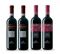 Offerta Assaggio Set 4X Vini Rossi Cantina Moncaro, 2X Rosso Piceno Roccaviva, 2X Rosso Conero Le Silve, Prodotto Tipico Marchigiano, Italy