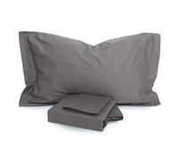 OFFERTA COMPLETO LETTO MATRIMONIALE MAXI LAURA BIAGIOTTI LENZUOLA 2 DUE PIAZZE PERCALLE PURO COTONE 2 FEDERE + SOPRA + SOTTO CON ANGOLI (TINTA UNITA, DUSTY BLUE)