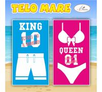 OFFERTA Coppia Telo Mare 75x150 KING e QUEEN con numero personalizzato estate