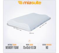 OFFERTA CUSCINO SAPONETTA DOPPIA ONDA MEMORY FOAM H 9/10 CM CERVICALE BASSO
