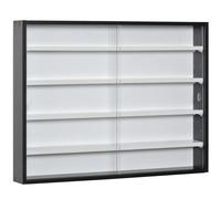 OFFERTA HOMCOM VETRINA BACHECA DA COLLEZIONISMO 5MENSOLE REGOLABILI 80x9,5x60 cm