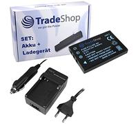 OFFERTA im Set: fotocamera ad alte prestazioni Li-Ion batteria + Batteria Caricabatteria da auto con adattatore per auto sostituisce Panasonic CGA-S301 VW-VBA10 VQ VBA12 cgas301 VW-A10 VQ VB VBA di 12 Pentax D-Li2 D-Li7 DLI2 DLI7