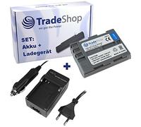 OFFERTA im Set: fotocamera ad alte prestazioni LiIon batteria + Batteria Caricabatteria da auto con adattatore per auto per NIKON D80 d80s D90 D200 d200s D300 D700 D900 D della 200S D700 D 300 D